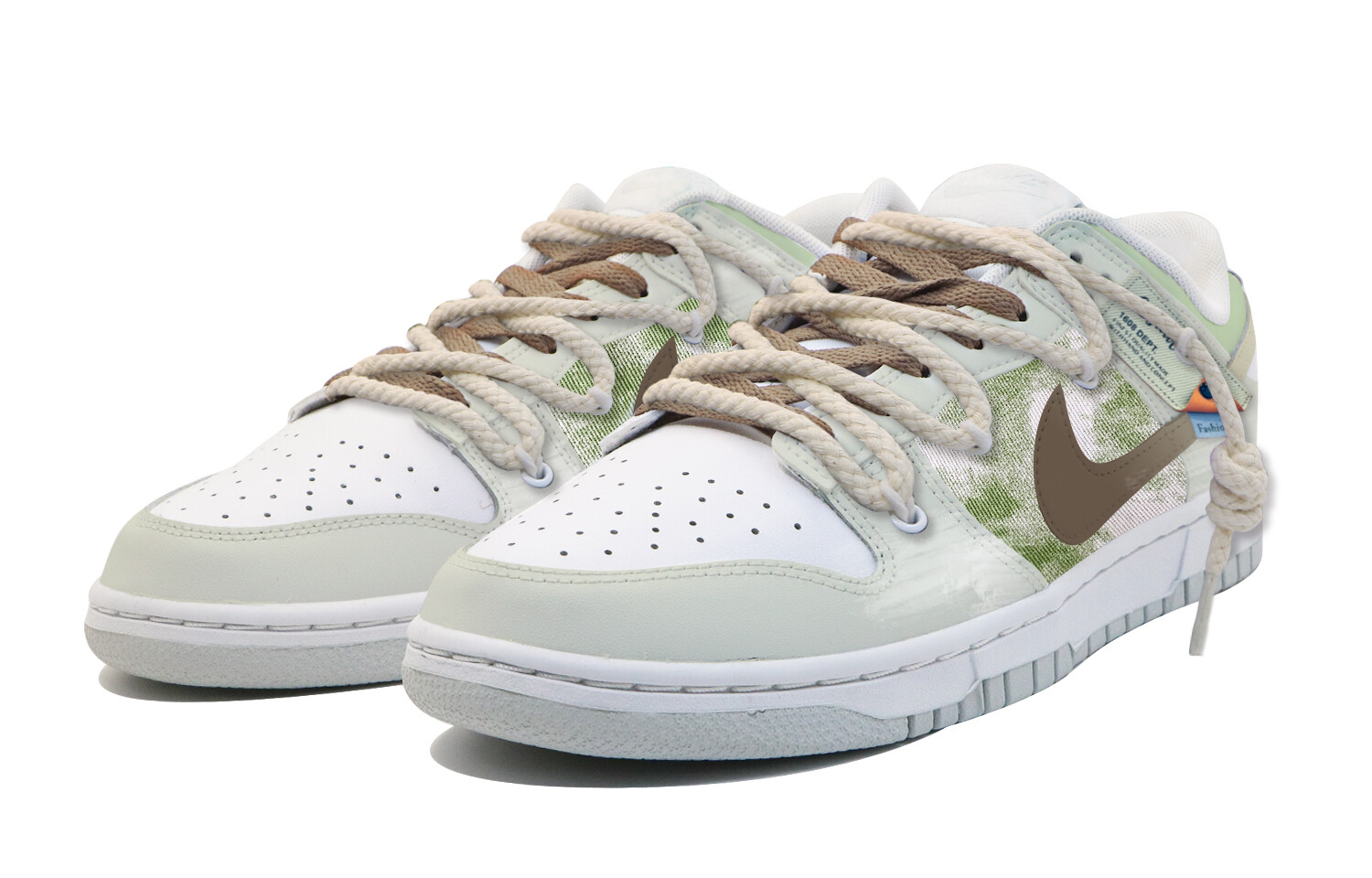 

Мужские кроссовки для скейтбординга Nike Dunk, White-green-brown