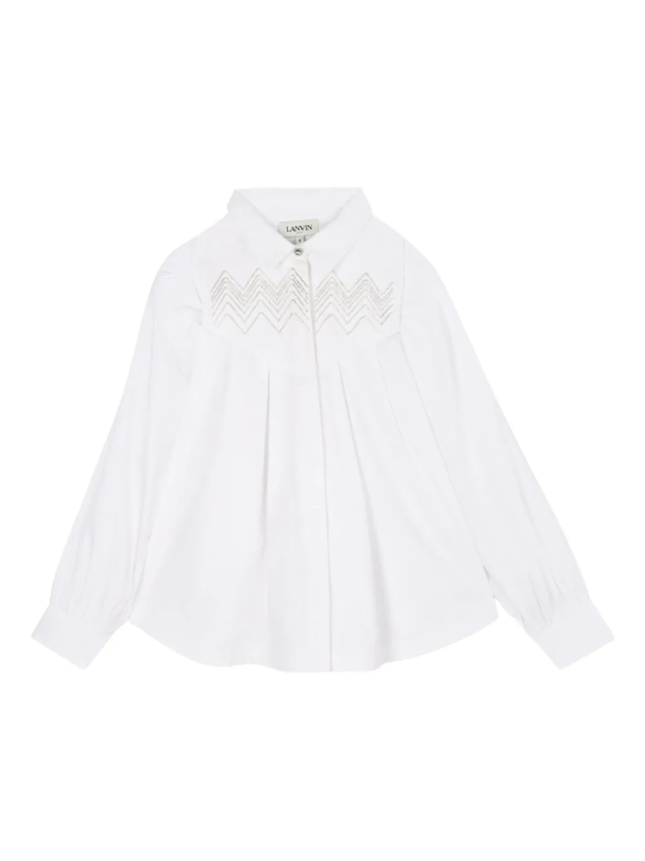 

Lanvin Enfant рубашка с вышивкой, белый
