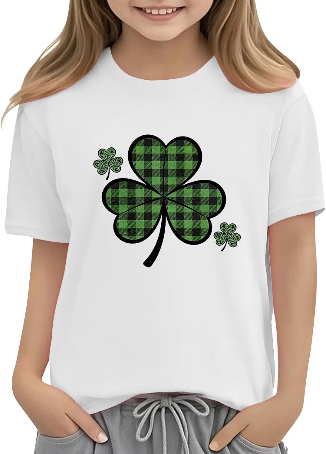 Футболка с принтом Shamrock, Zzalalana, белый