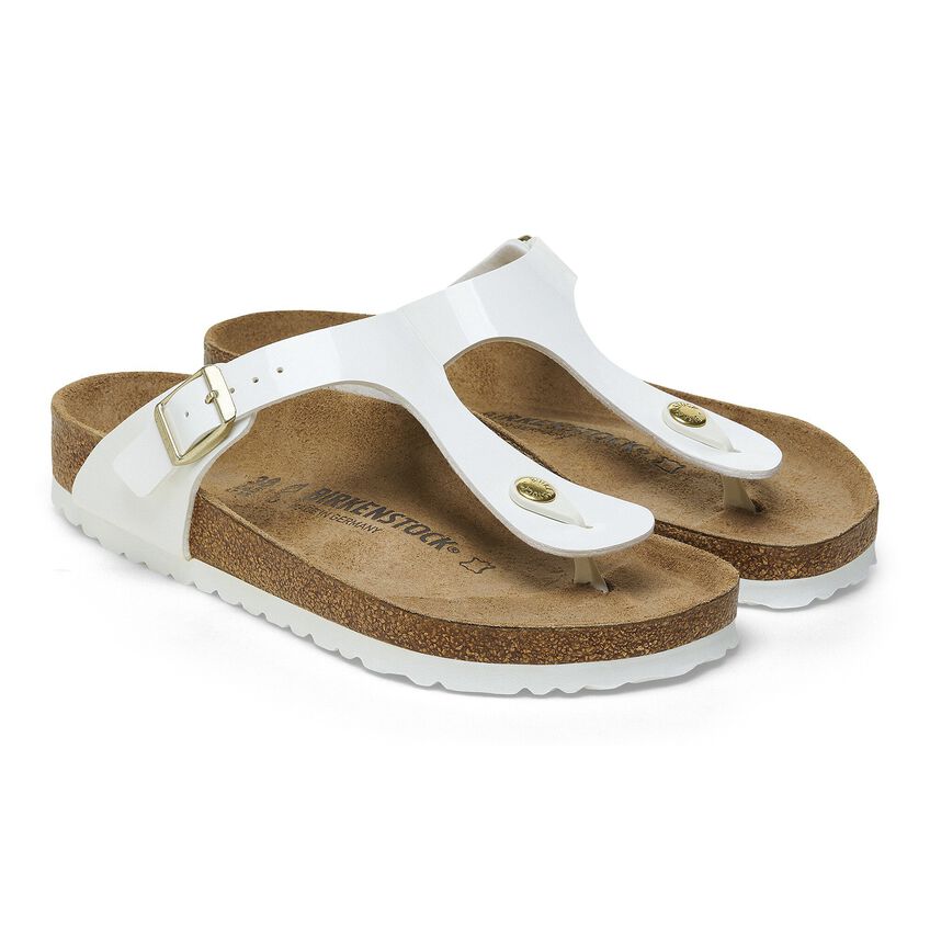 Женские сандалии T-bar Birkenstock, белая краска — фото 3
