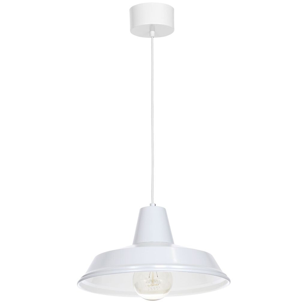

Подвесной светильник металлический белый Ø 36 см Vintage Mid Century E27 подвесной светильник для столовой и кухни Licht-Erlebnisse