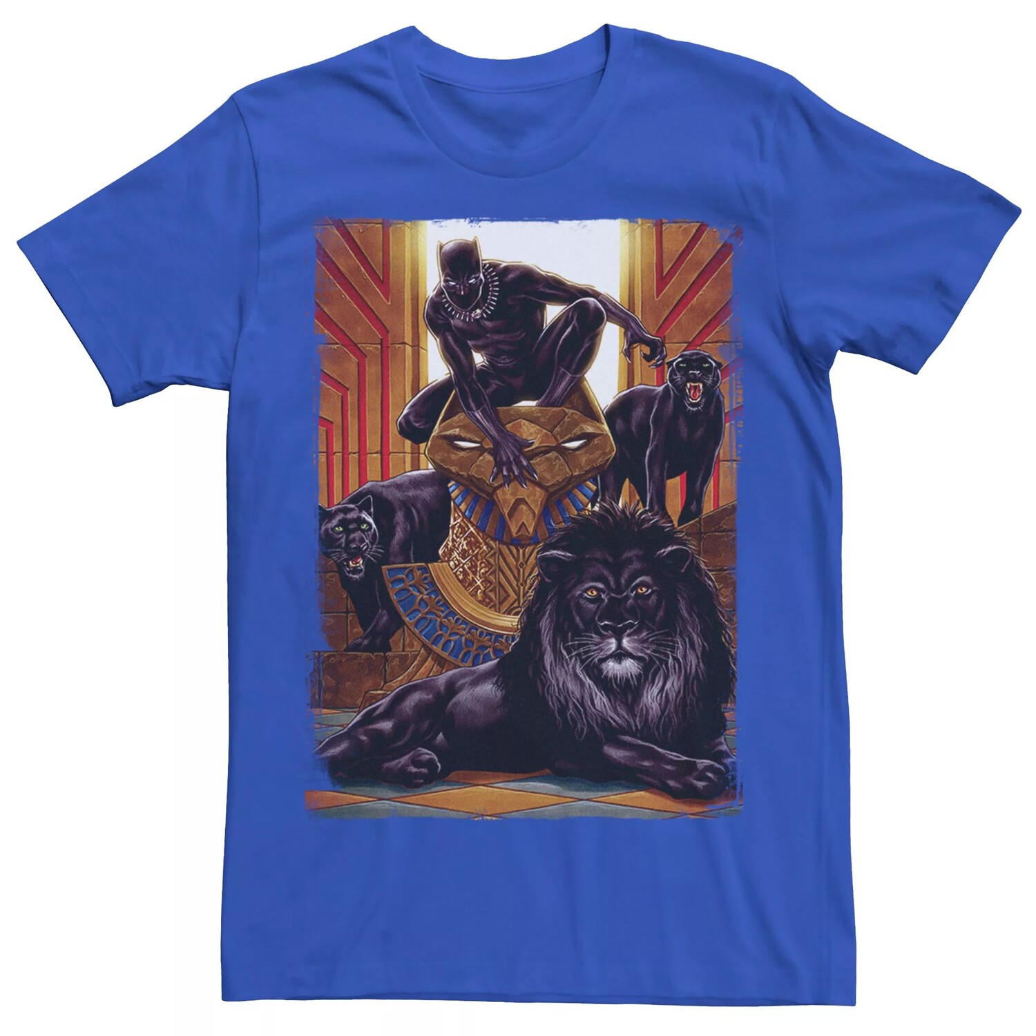 

Мужская футболка с рисунком Marvel Black Panther King In the Lion's Den