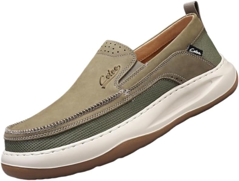 

Мужские повседневные кроссовки Lazy Shoes- толстая подошва, прочные, амортизирующая стелька, противоскользящая и износостойкая. Цельная конструкция, легко надевать и снимать Fmshi, зеленый