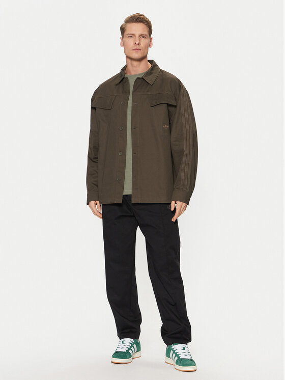 Свободная рубашка Premium Essentials Workwear JD3343 Adidas, хаки — фото 2