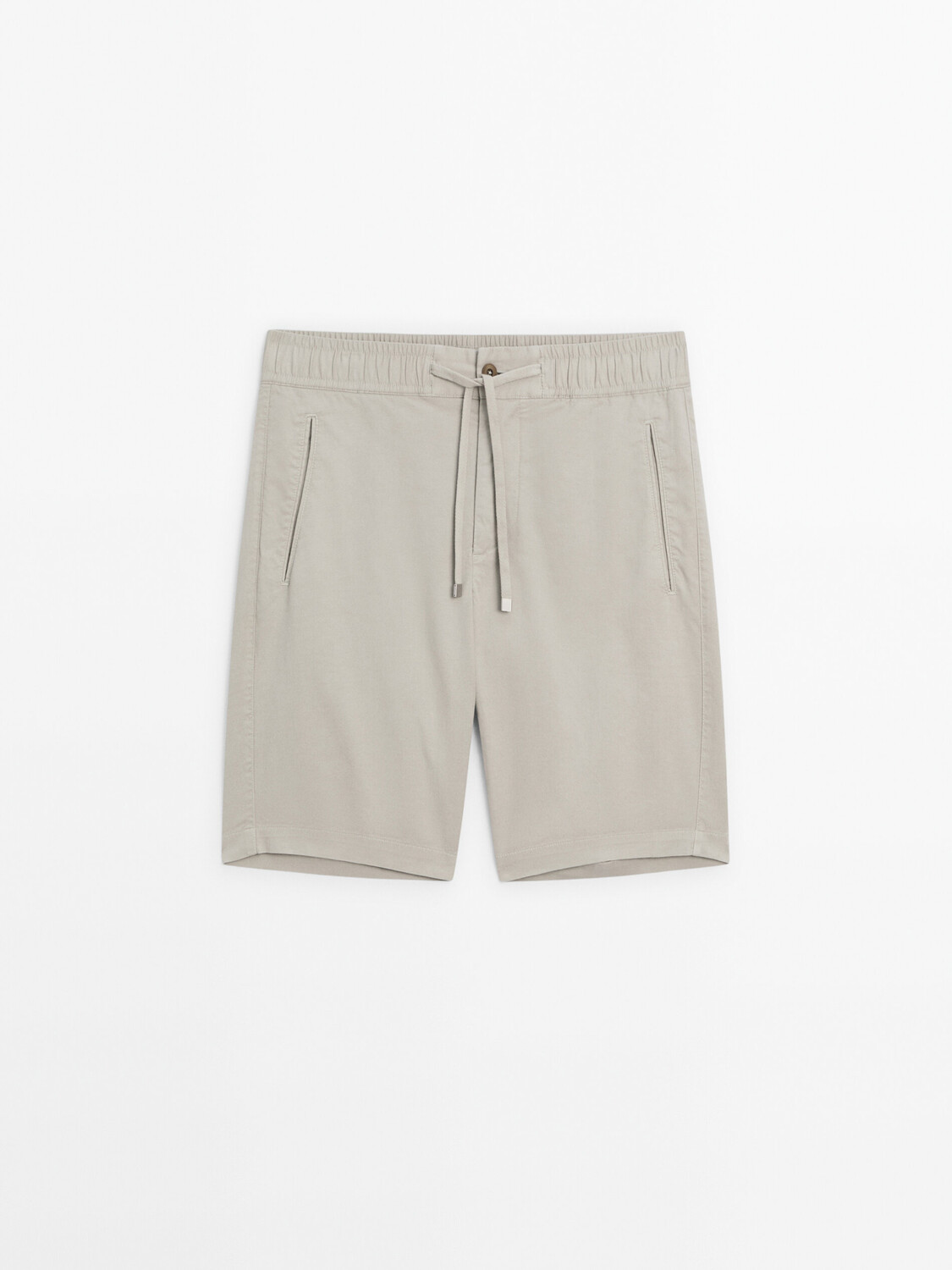 

ДУбль Шорты-Бермуды из смесового хлопка Jogger Massimo Dutti, бежевый