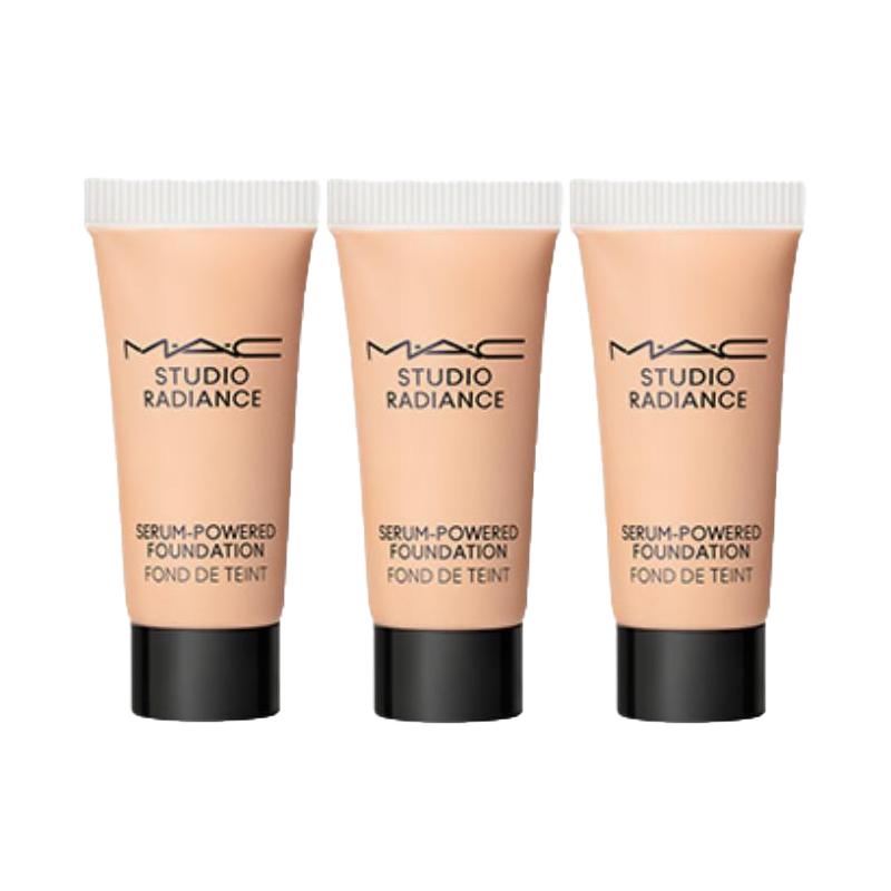 

Набор пробников тонального средства Spotlight Bottle Custom Gilded жидкая тональная основа Natural And Flawless 5мл/10мл MAC