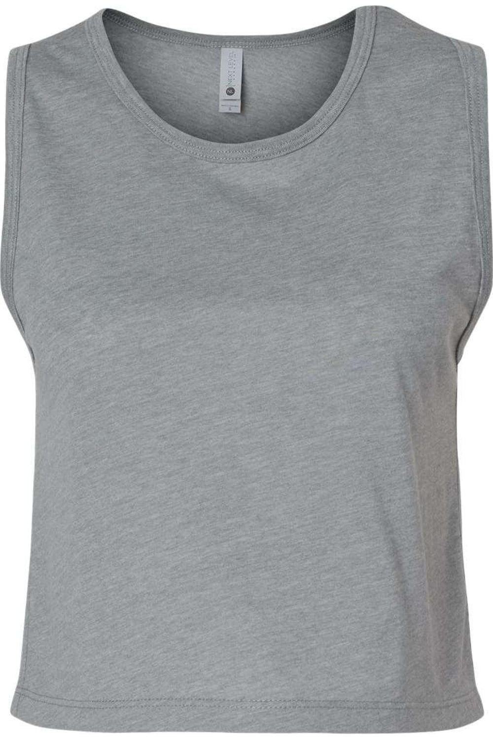 

Next Level Женский фестивальный укороченный топ, цвет heather grey