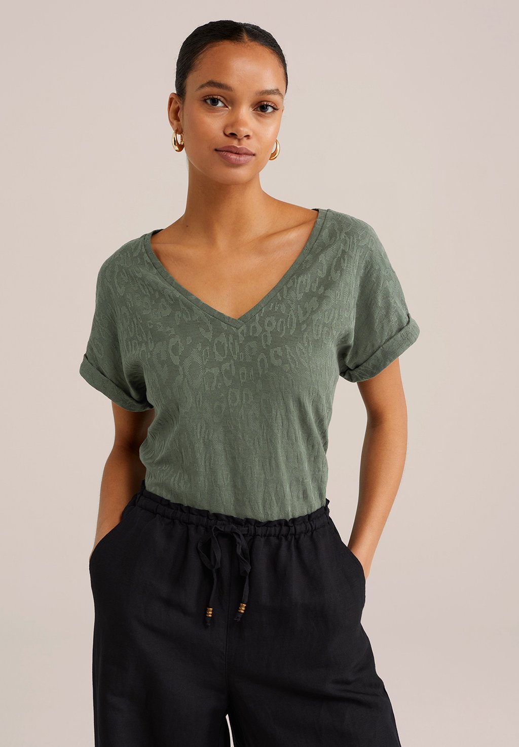 

Футболка с принтом WE Fashion, цвет Army Green