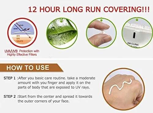 Солнцезащитный крем 3W Clinic Intensive UV Sunscreen SPF 50 PA+++, 70 мл — фото 4