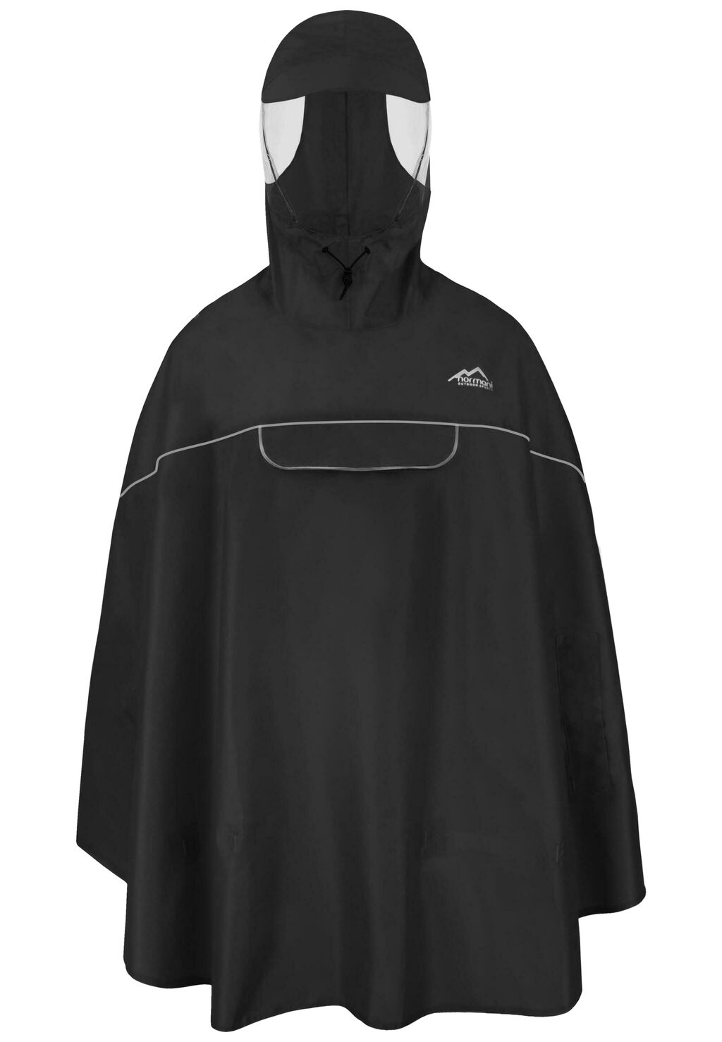 

Пончо Wasserdichter Fahrradponcho mit Kapuze und Sichtfenster normani Outdoor Sports, черный