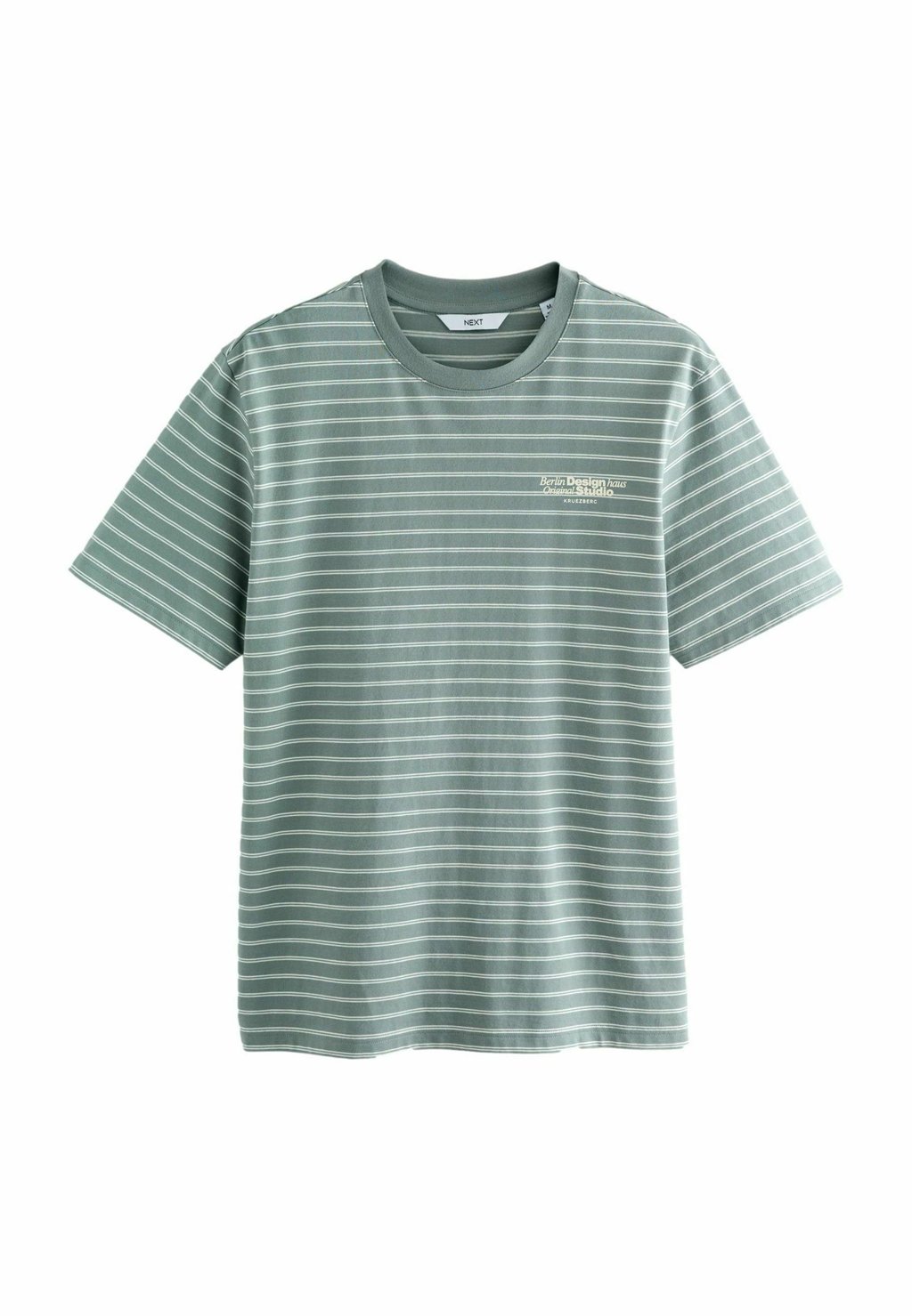 Футболка с принтом REGULAR FIT - STRIPE HEAVYWEIGHT Next, темно-серый — фото 3