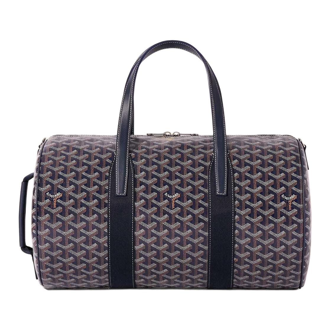

GOYARD Спортивная дорожная сумка из холста и телячьей кожи унисекс Marine Blue
