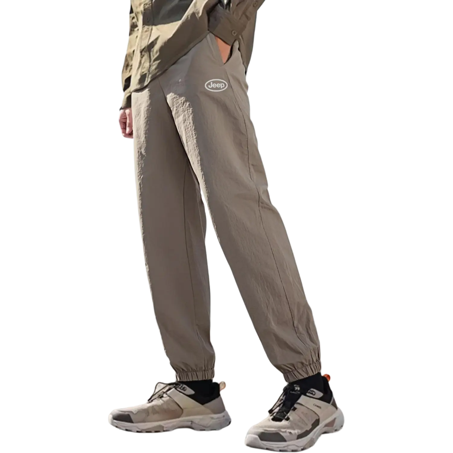 

Повседневные брюки Unisex Moderate Straight Fit Jeep, хаки