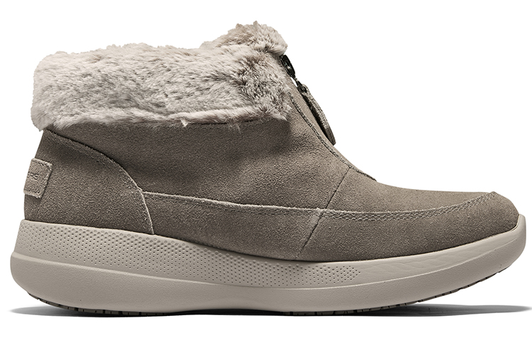 Женские ботинки Skechers Go Walk замшевые на молнии, серый — фото 2
