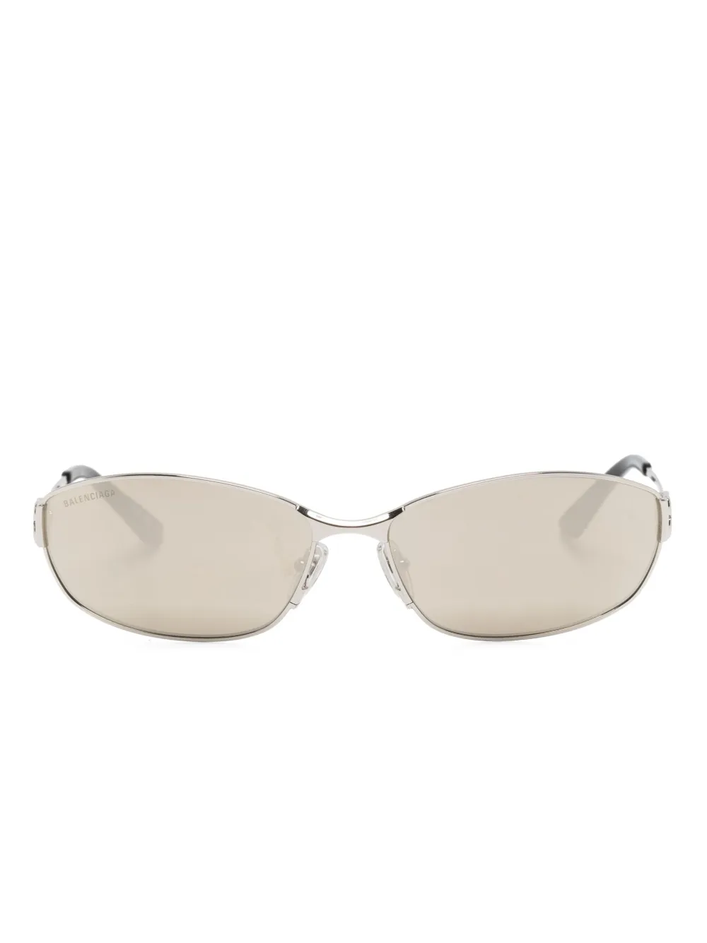

Солнцезащитные очки в овальной оправе Balenciaga Eyewear, серебристый