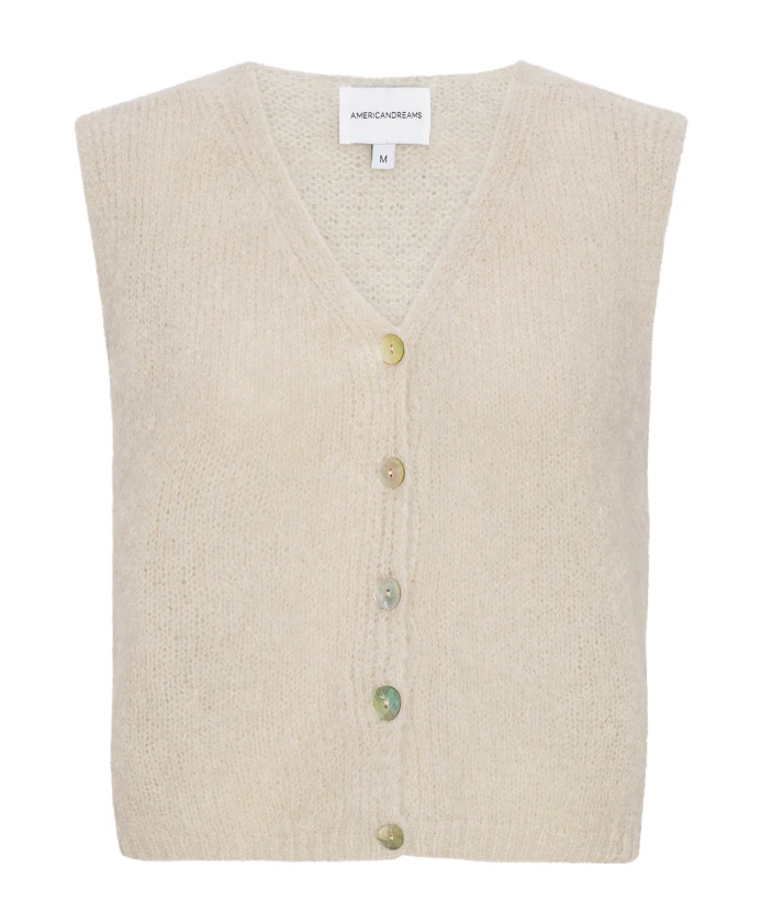 

Бежевый жилет из шерсти альпаки Americandreams, бежевый