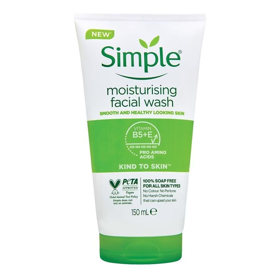 

Simple Увлажняющее средство для умывания для лица Kind To Skin 150 мл. โฟมล้างหน้า, Green