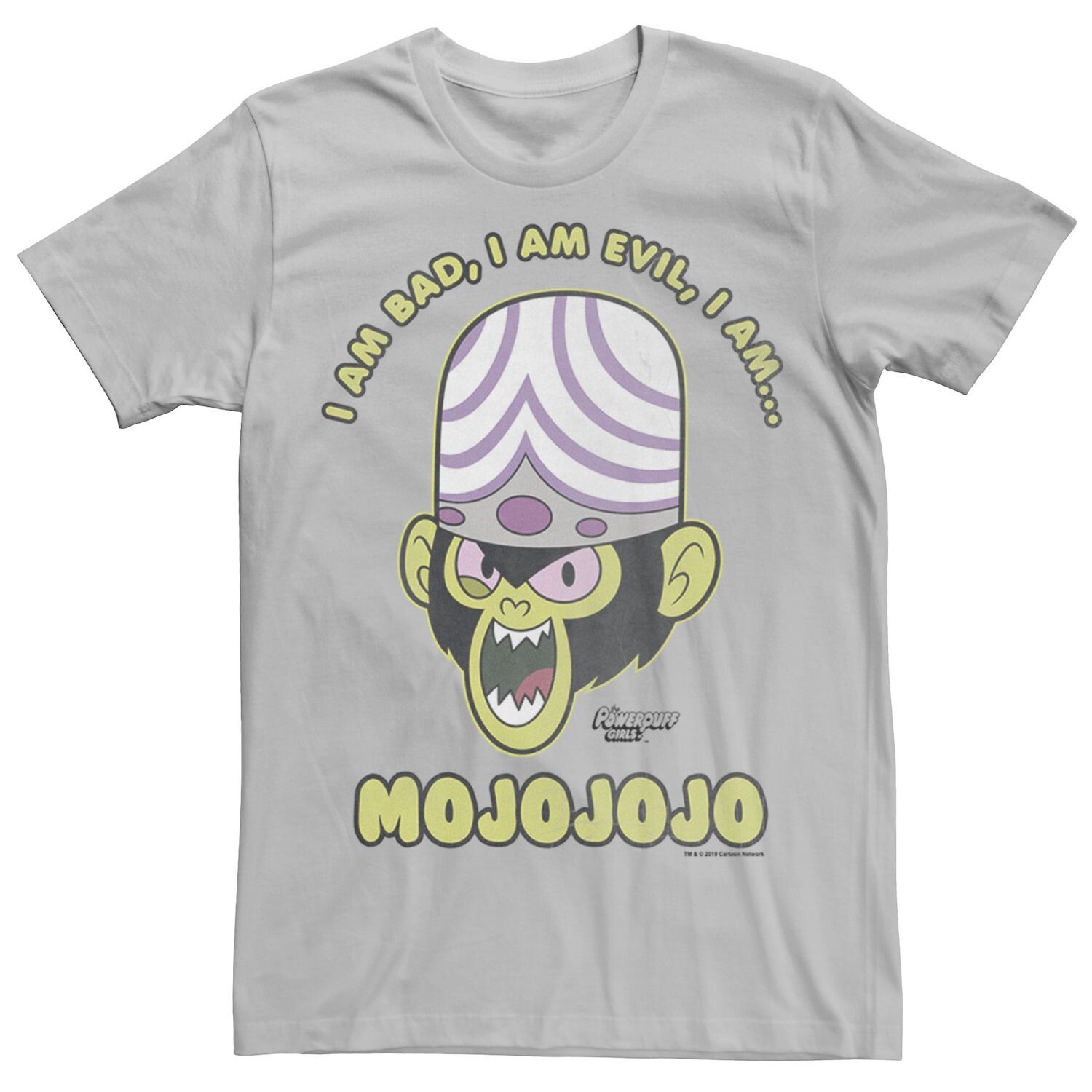 

Мужская футболка Cartoon Network Mojojojo Powerpuff Girls Licensed Character, серебристый