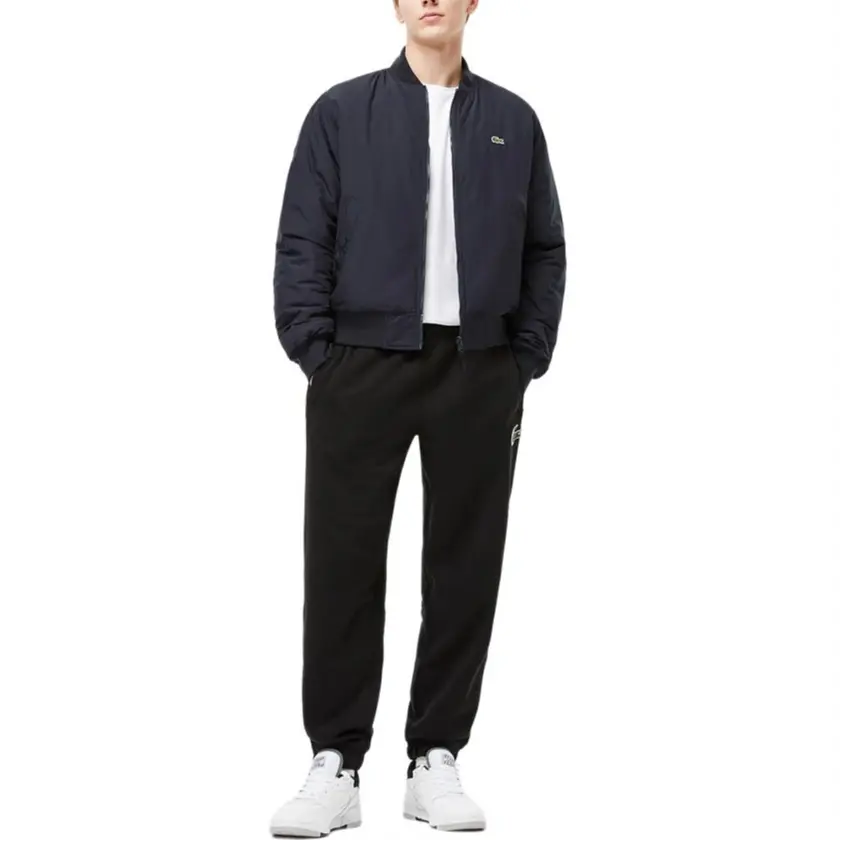 LACOSTE Пуховик мужской сине-зеленый, Navy Blue/Green — фото 4