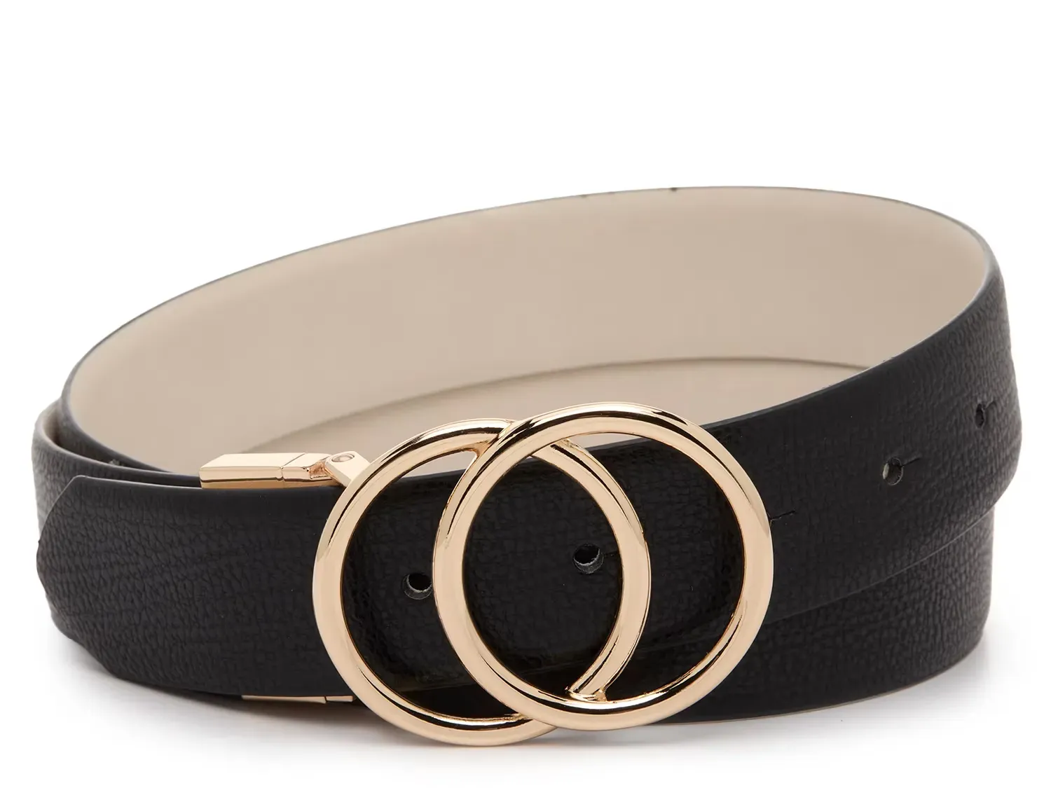 

Двойное кольцо. Женский реверсивный ремень Vince Camuto, Black/Ivory
