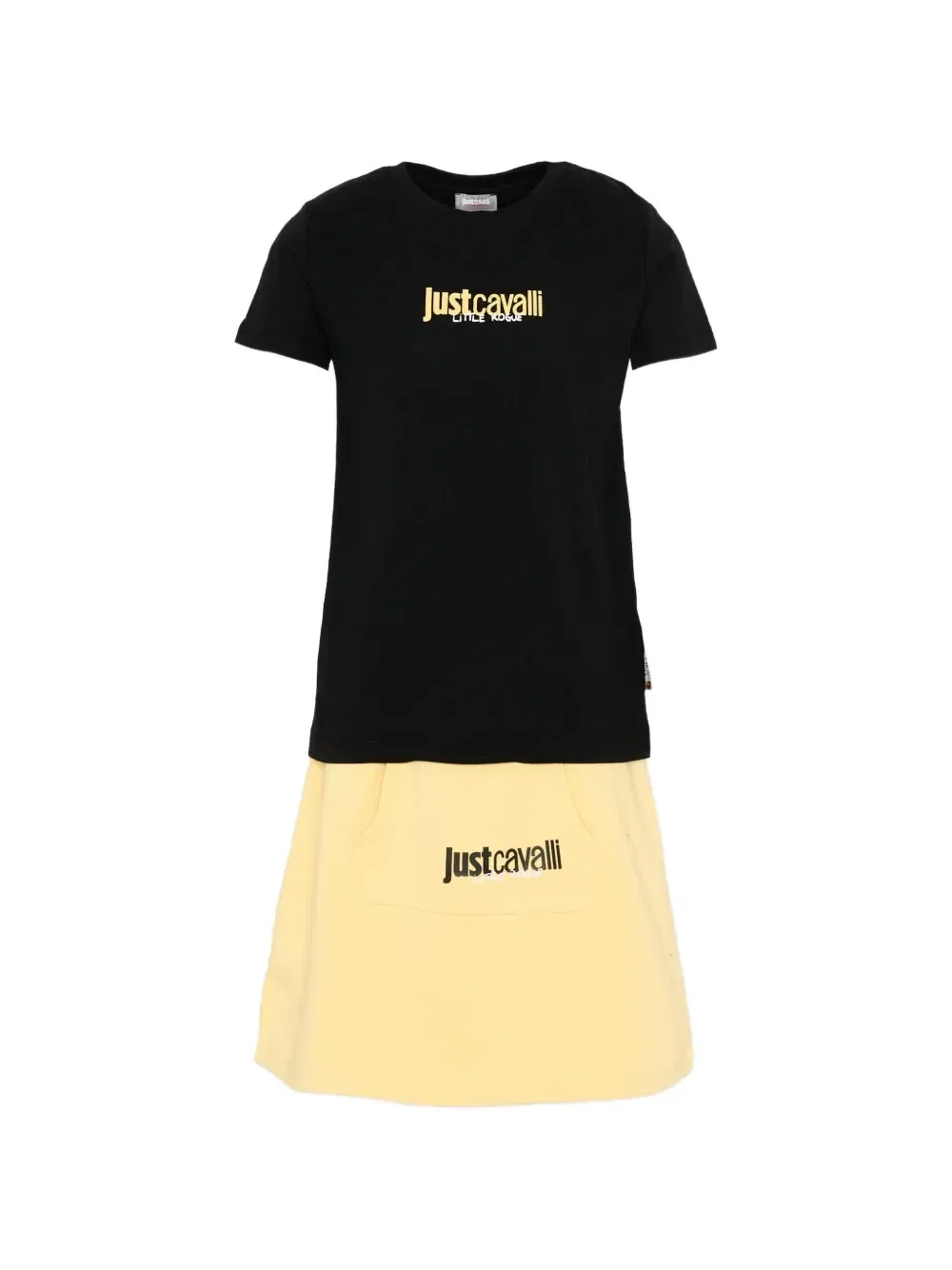 Платье-футболка с короткими рукавами Just Cavalli Kids, черный