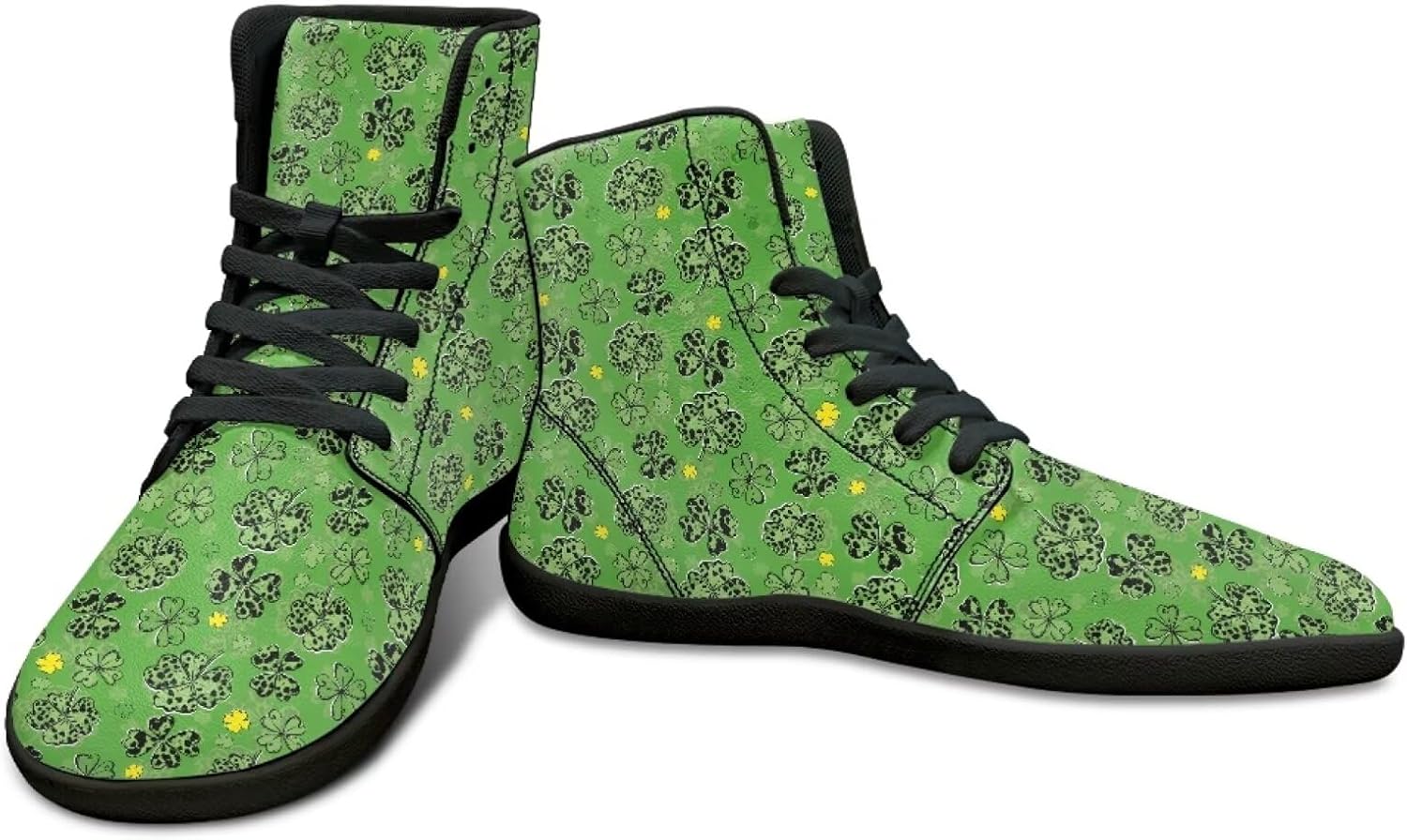 

Высокие кроссовки для бега на День святого Патрика - борцовки из ПУ - заземленная обувь для мужчин Watdotory, зеленый