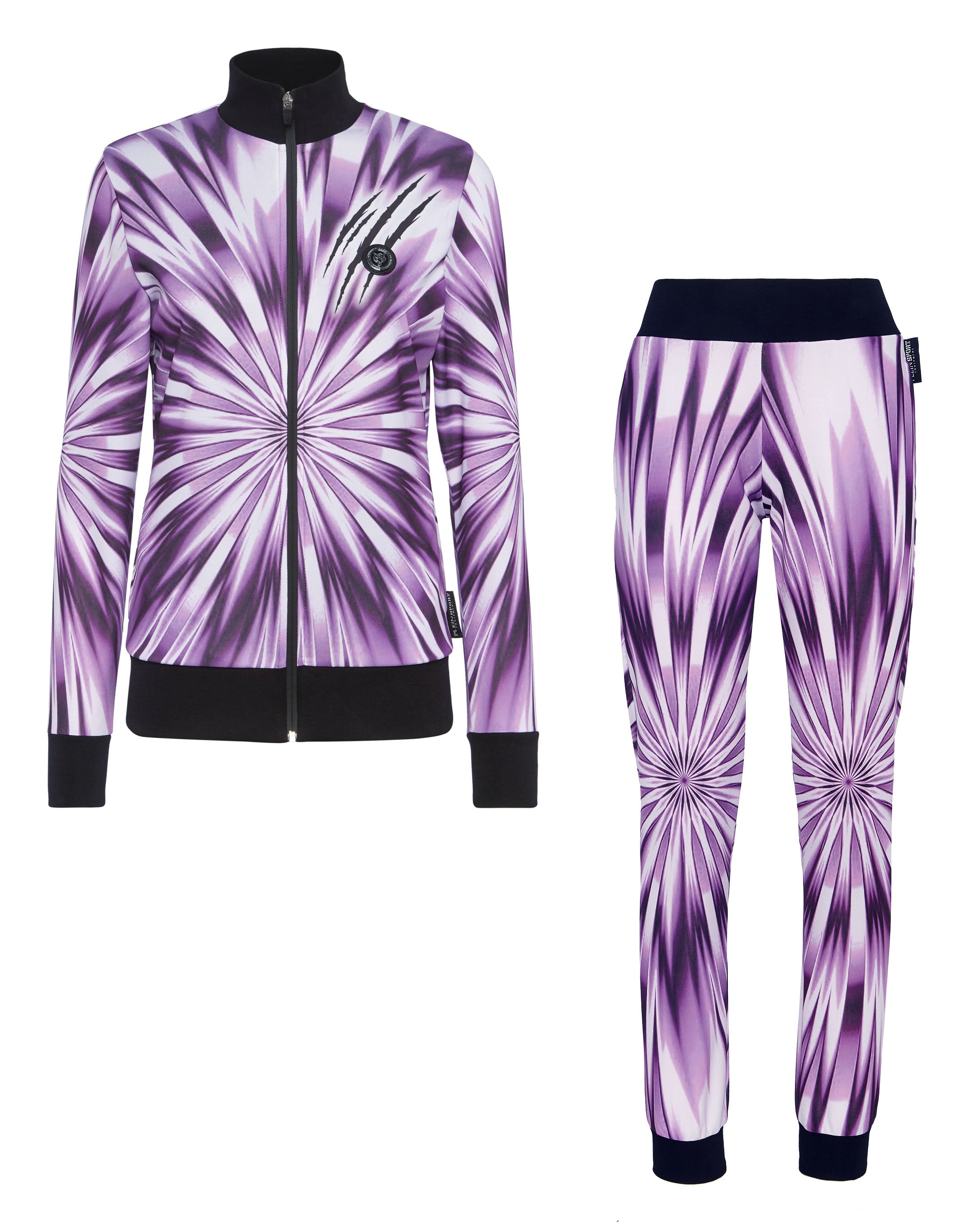 

Спортивный костюм для бега с принтом тай-дай: верх/брюки Scratch PLEIN SPORT, цвет lilac