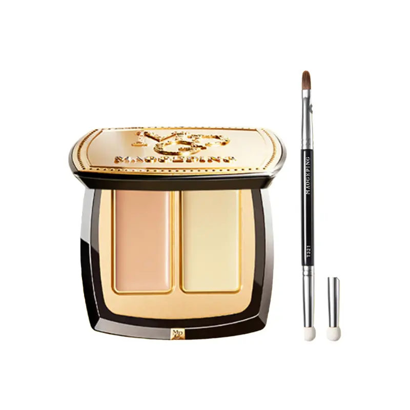 Безупречный тональный крем Two Tone для маскировки MAOGEPING, Three-Piece Set: Two-Color Concealer #811 3g+Tool Brush #T321+Replacement Blending Brush Head