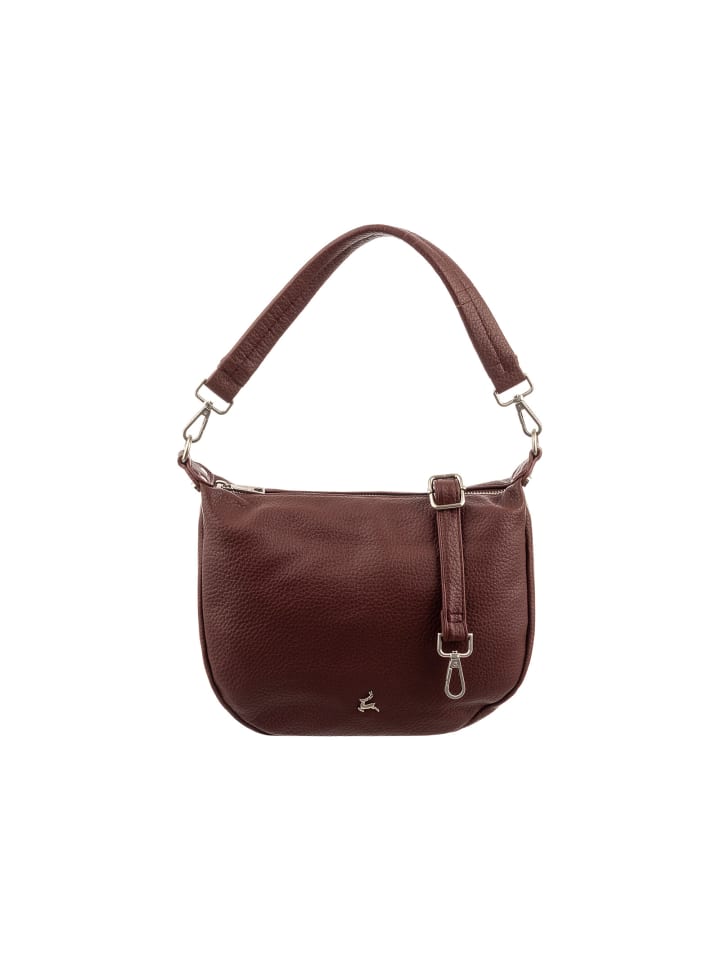 

Сумка через плечо S037-G из зернистого полиуретана бордового цвета PRATTEN