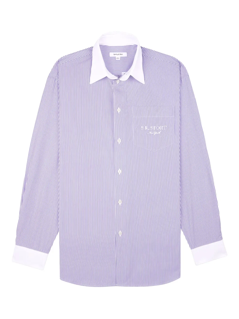 

Рубашка с контрастным воротником Sporty & Rich, синий