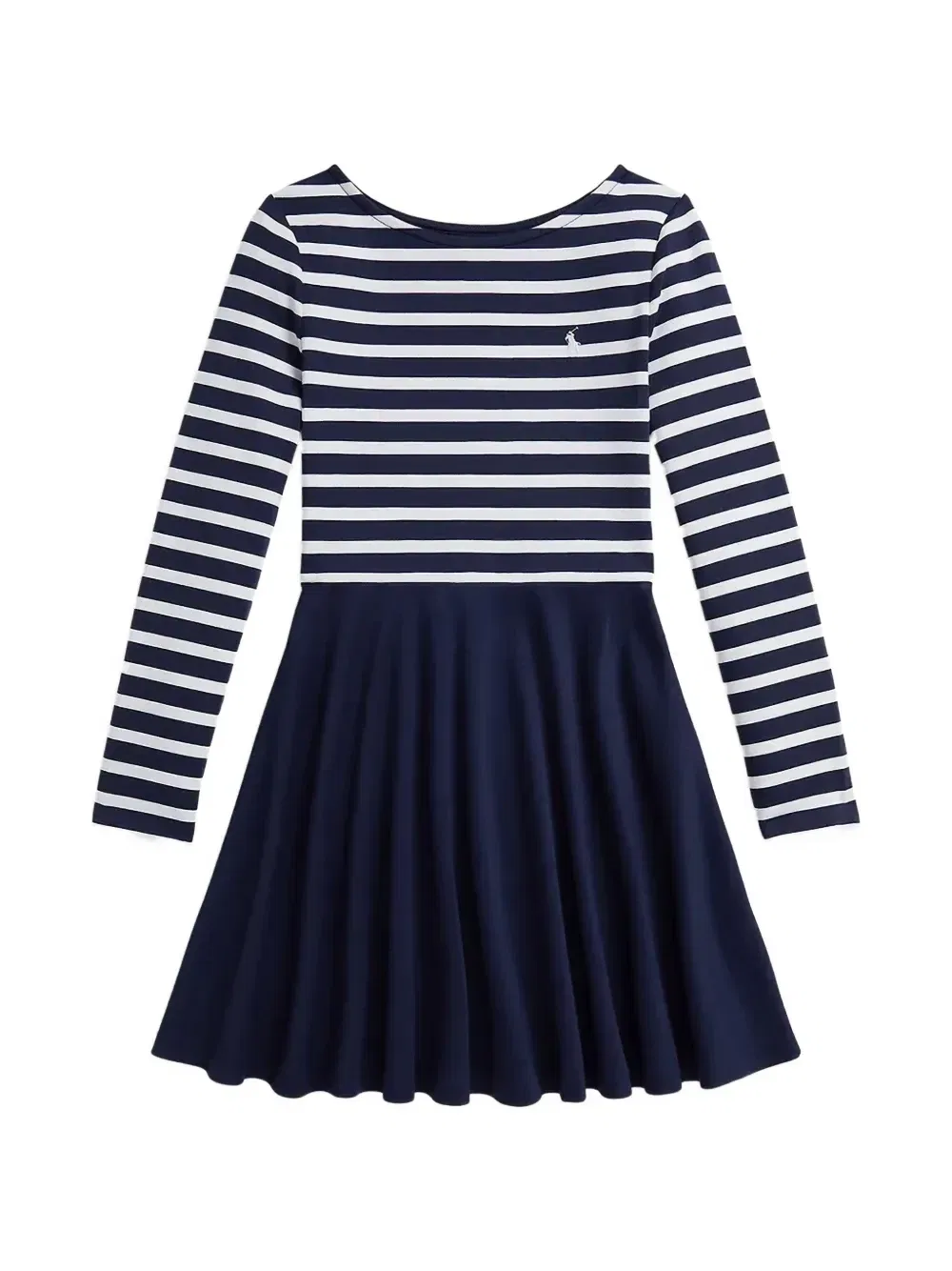 Платье миди в полоску Polo Ralph Lauren Kids, синий
