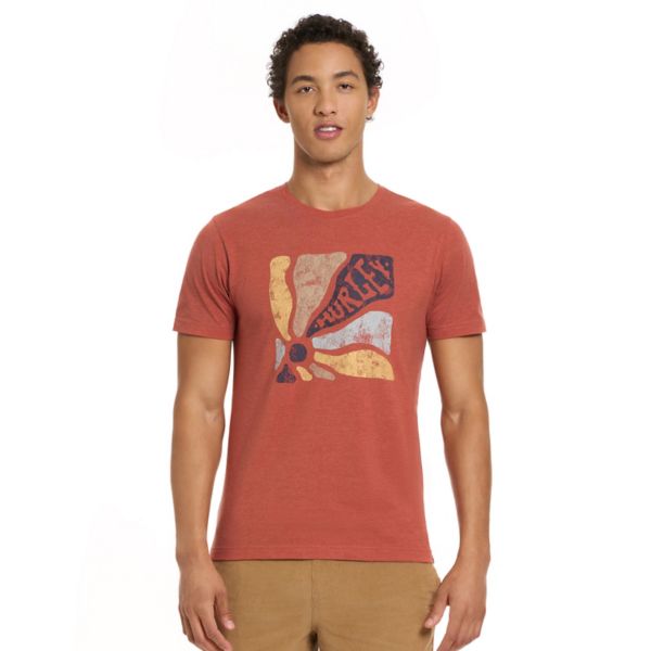

Мужская графическая футболка Hurley, цвет redwood
