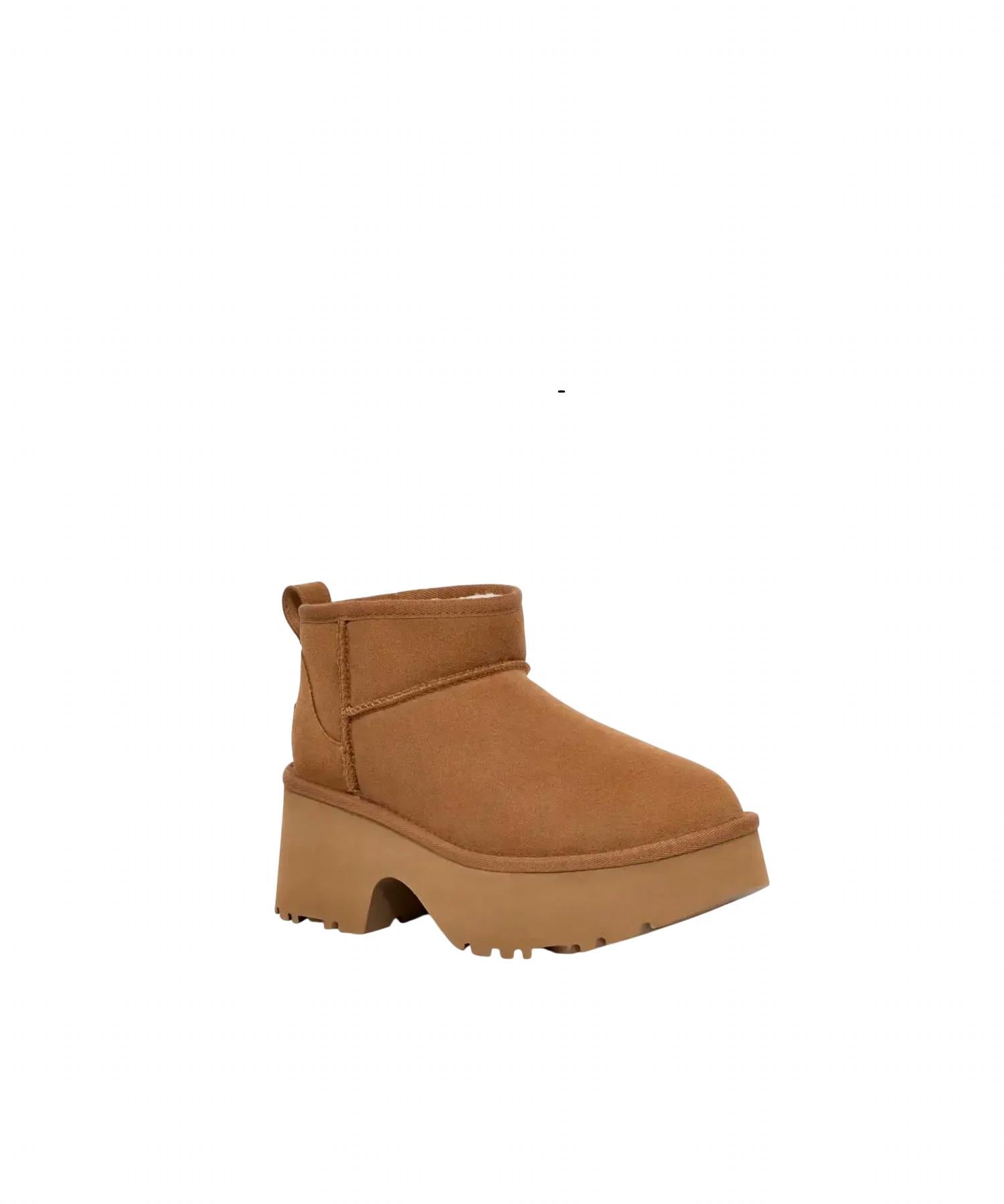 Женские классические ультрамини-ботинки New Heights в цвете каштан UGG, Chestnut