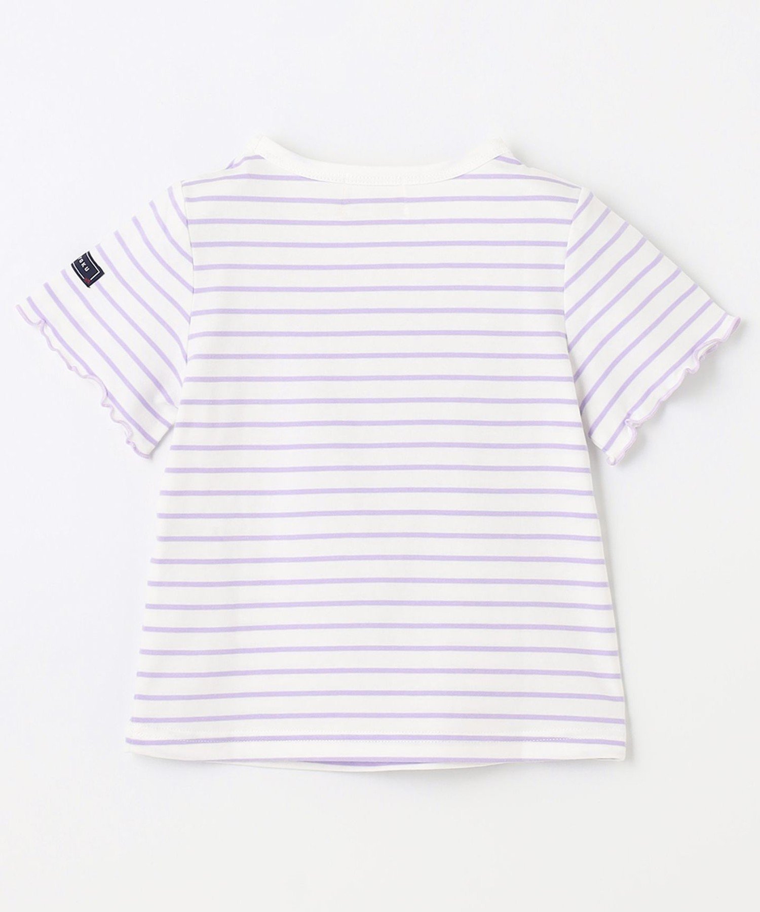 [110-140 см] Полосатая футболка с коротким рукавом Kids Suite, Lavender x Off-white [182] — фото 4