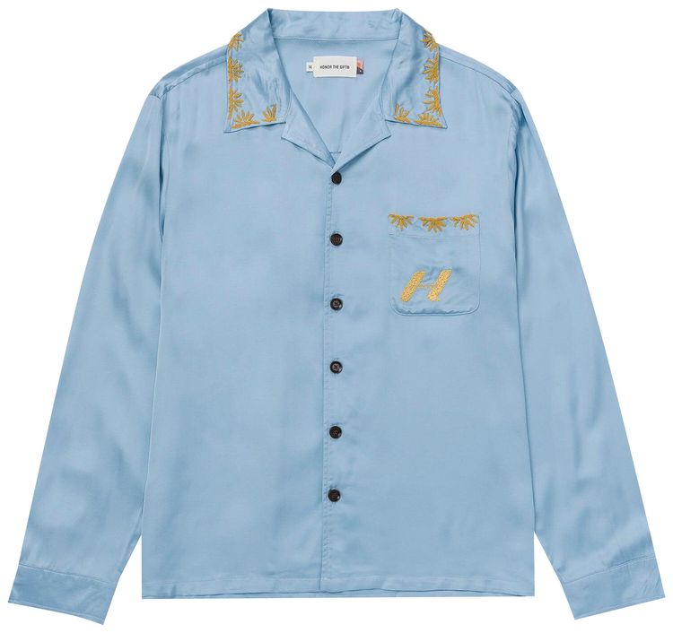

Лонгслив Honor The Gift Palm Stitch Long-Sleeve Button Up 'Blue', синий