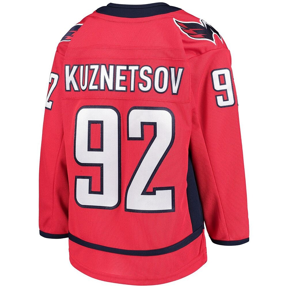 Молодёжная майка Евгения Кузнецова Red Washington Capitals Home Premier Player Outerstuff, цвет Cap Red — фото 4