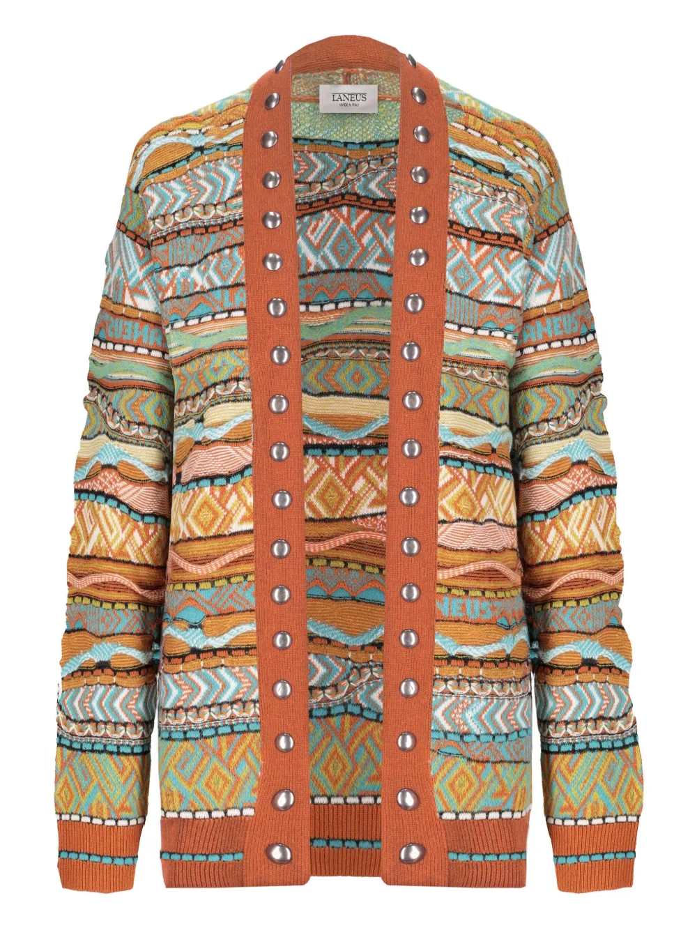 

Кардиган из трикотажа с заклепками Laneus, оранжевый