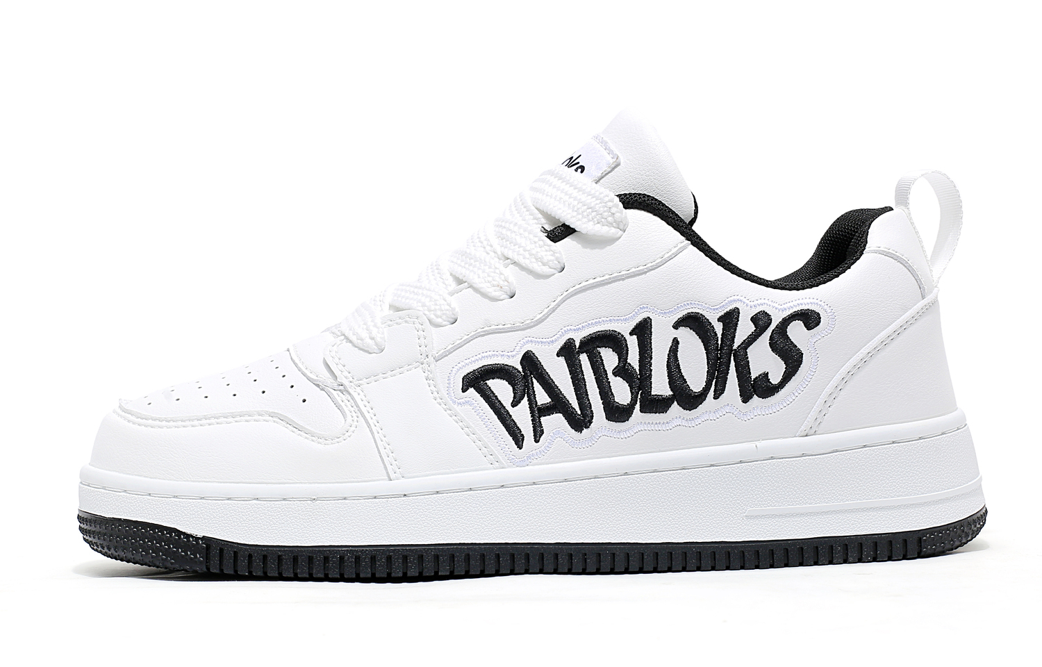 

PAIBLOKS Низкие скейтерские кроссовки унисекс бело-черные, цвет White Black