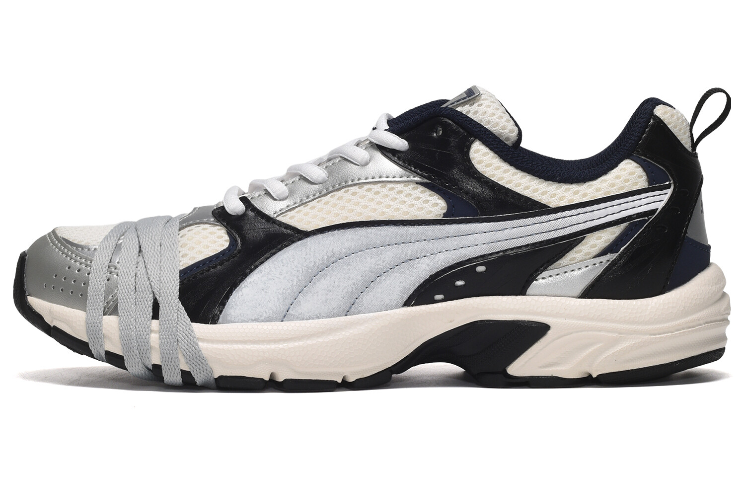 

Кроссовки Puma Milenio Lifestyle Shoes Unisex Low-top Black And White Silver, черный