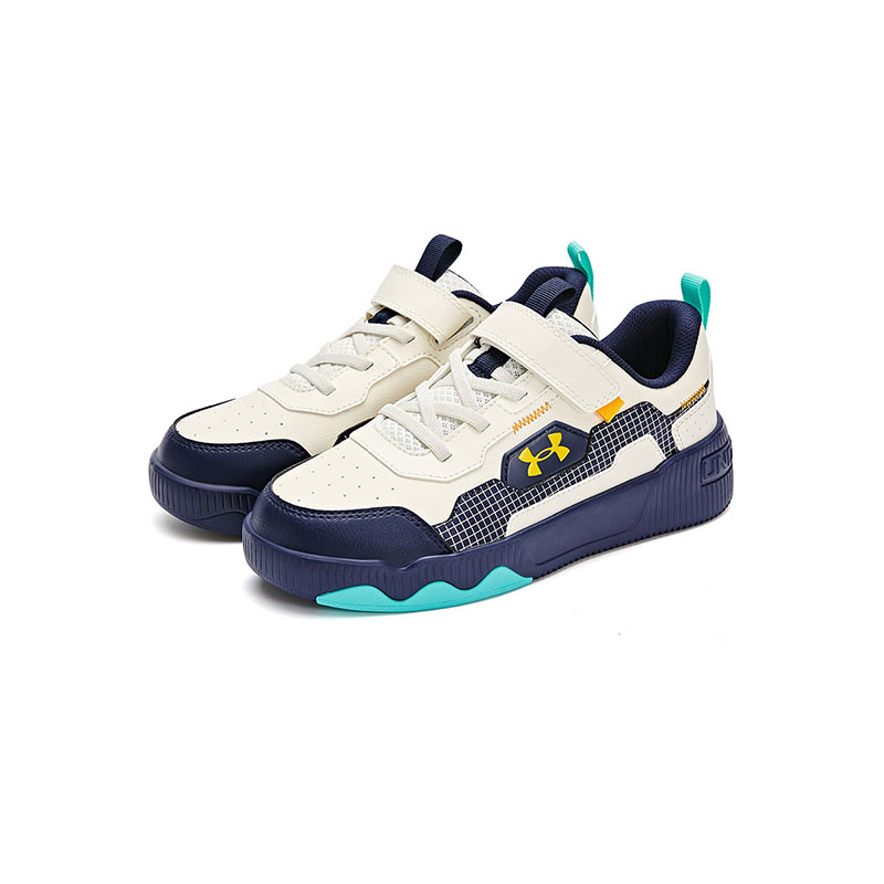 Детские скейтерские кросовки Low Top Kids' Skateboarding Shoes Kids' Under Armour, Бежево-голубой — фото 2