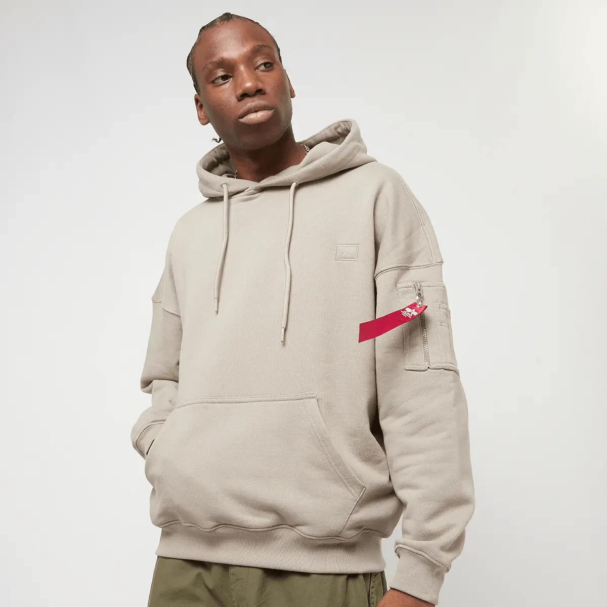 

Толстовка Alpha Industries Essentials RL Hoody, бежевый/синий/бежевый