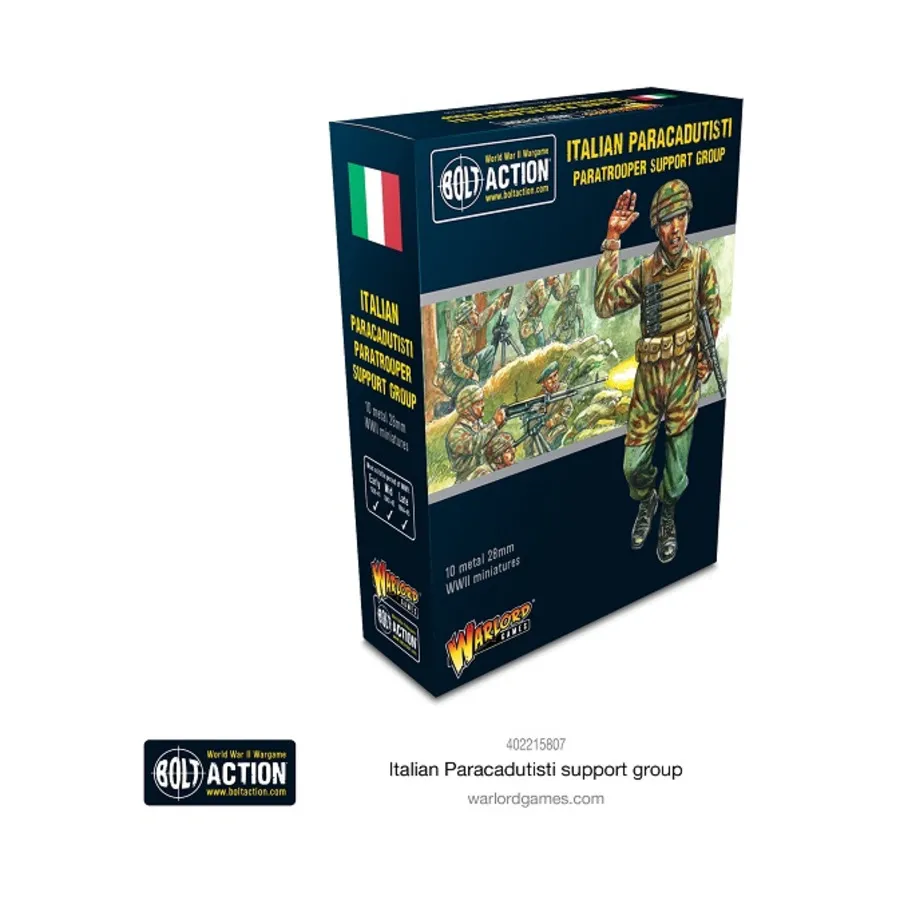 

Итальянские паракадутисты - Группа поддержки десантников, Bolt Action - Italian - Italian Airborne (28mm)