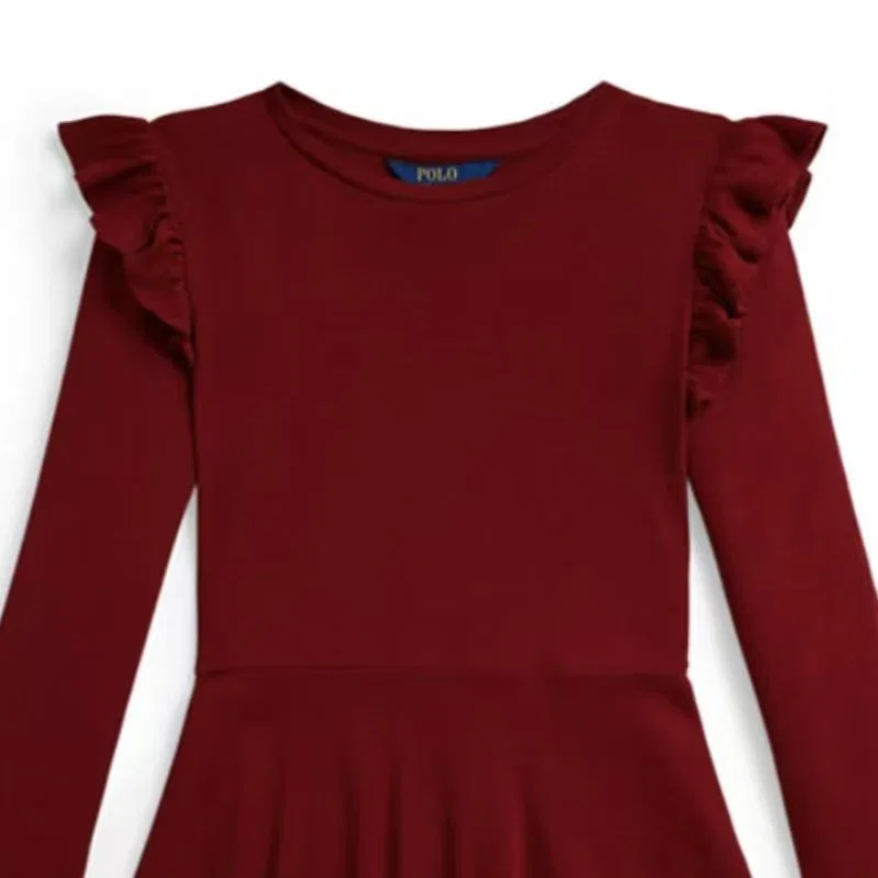 Платье детское Crew Neck Polo Ralph Lauren, Red — фото 3