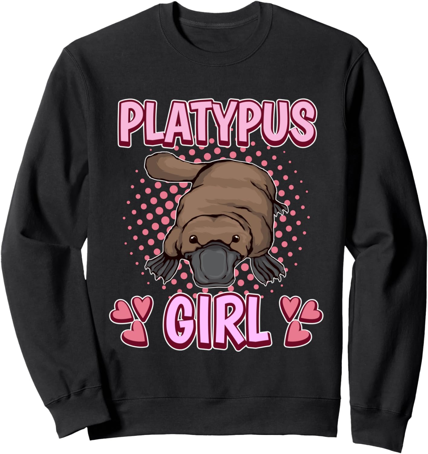 

Девочка-утконос, толстовка с изображением утконоса Funny Platypus Stuff, черный