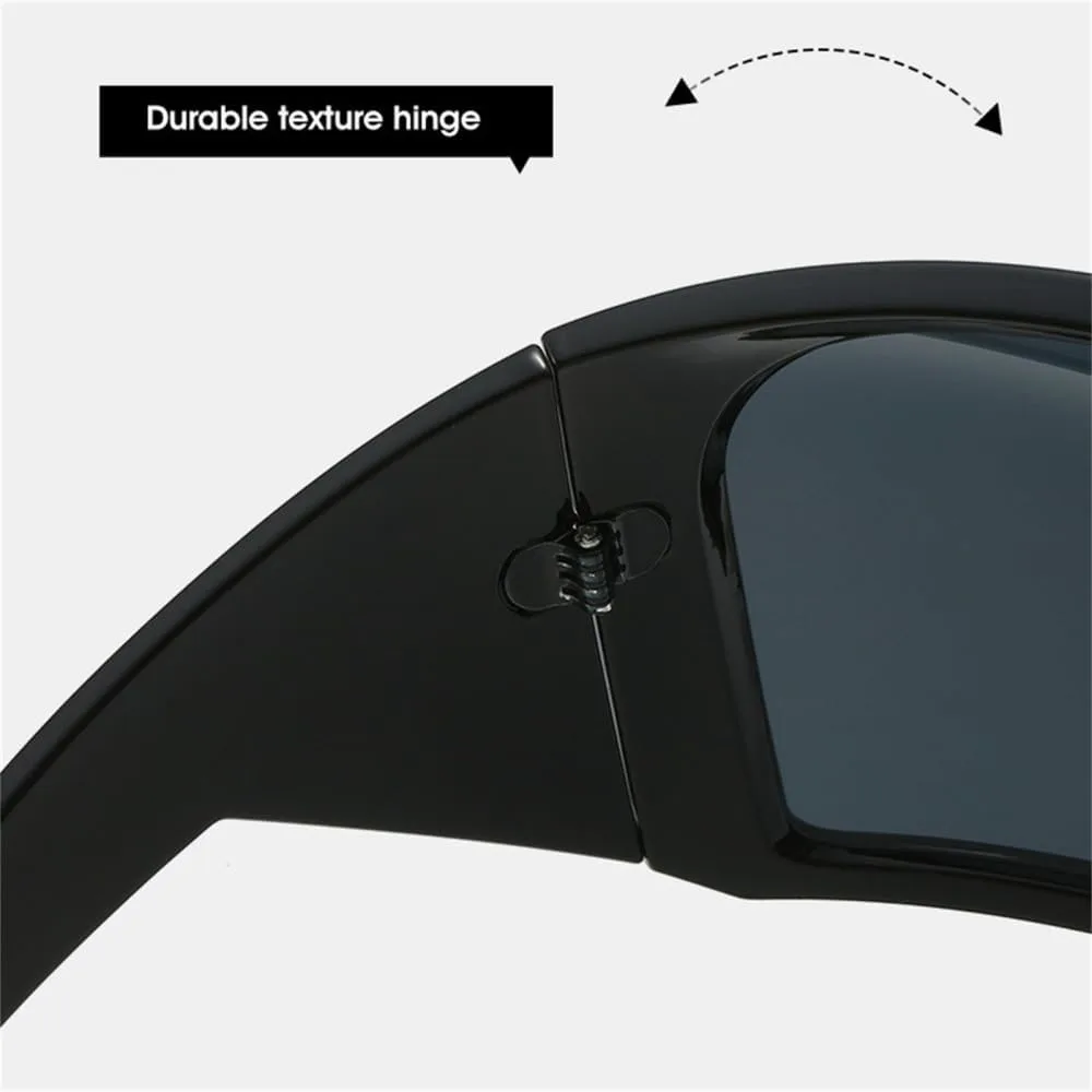 

Панк-солнцезащитные очки большого размера для женщин и мужчин, женские солнцезащитные очки для активного отдыха и спорта, защита от ультрафиолета UV400 HDUBFY, 13