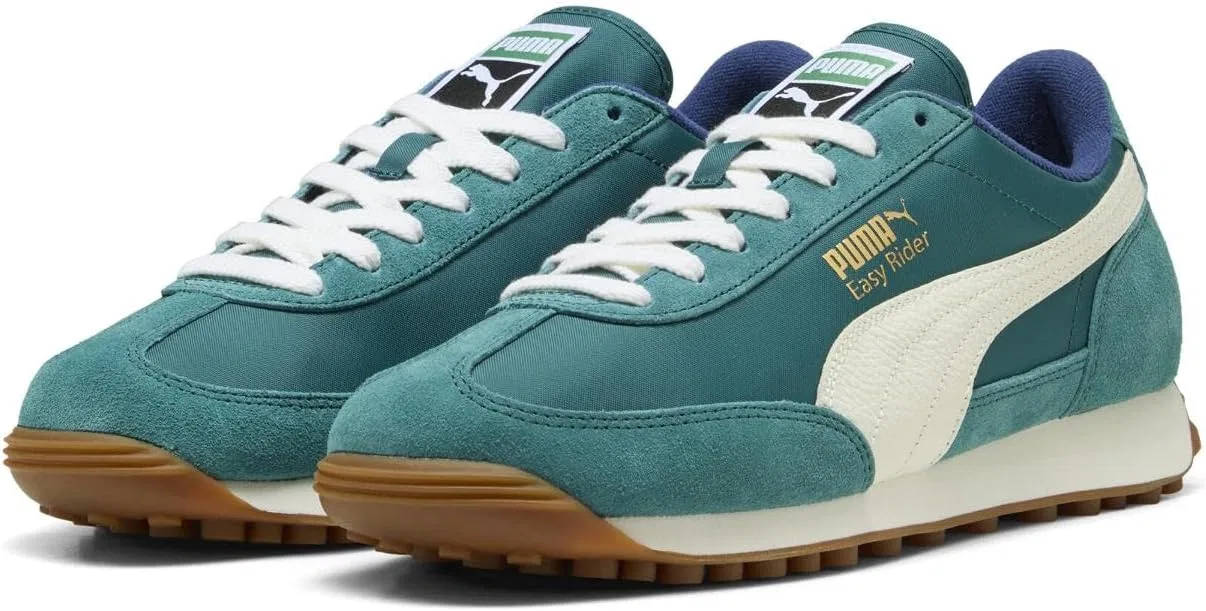 Кроссовки PUMA Easy Rider Vintage унисекс, белый/изумрудный