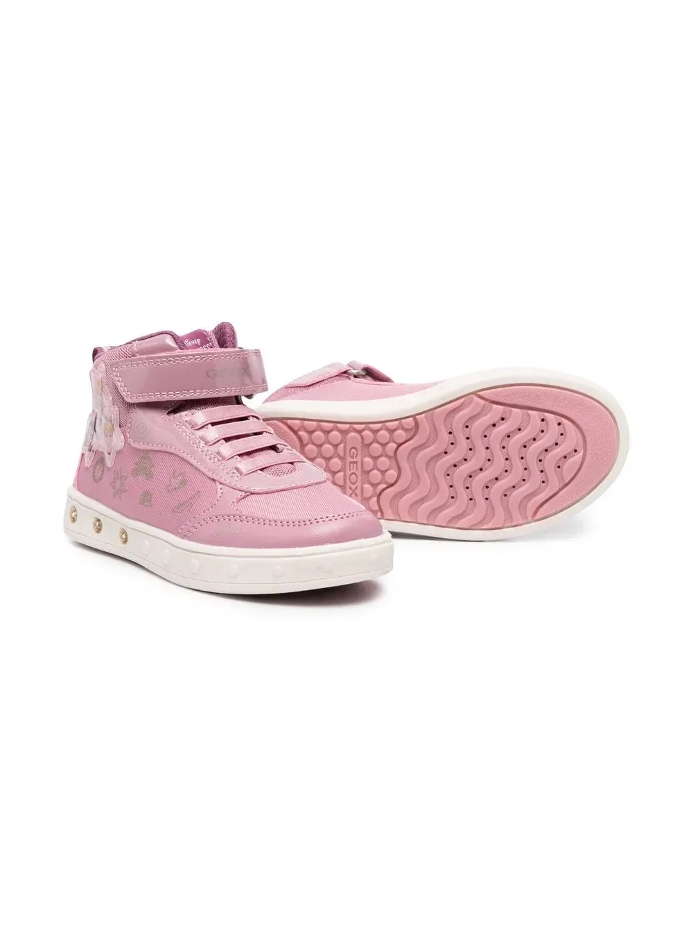 Кроссовки Skylin на шнуровке Geox Kids, розовый — фото 2