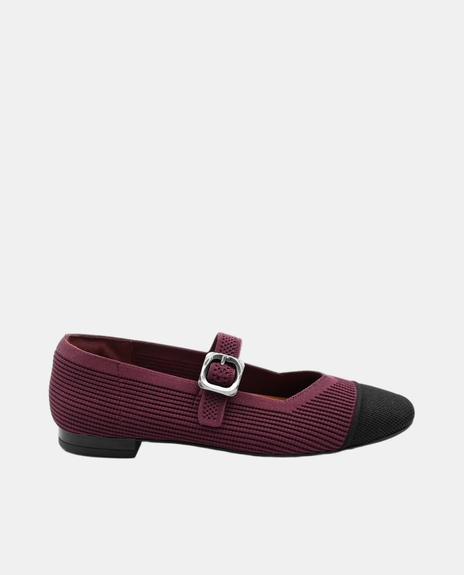 Балетки на плоской подошве из эластичного материала MERCEDITAS MISS ELASTIC Miss Elastic, красный гранат