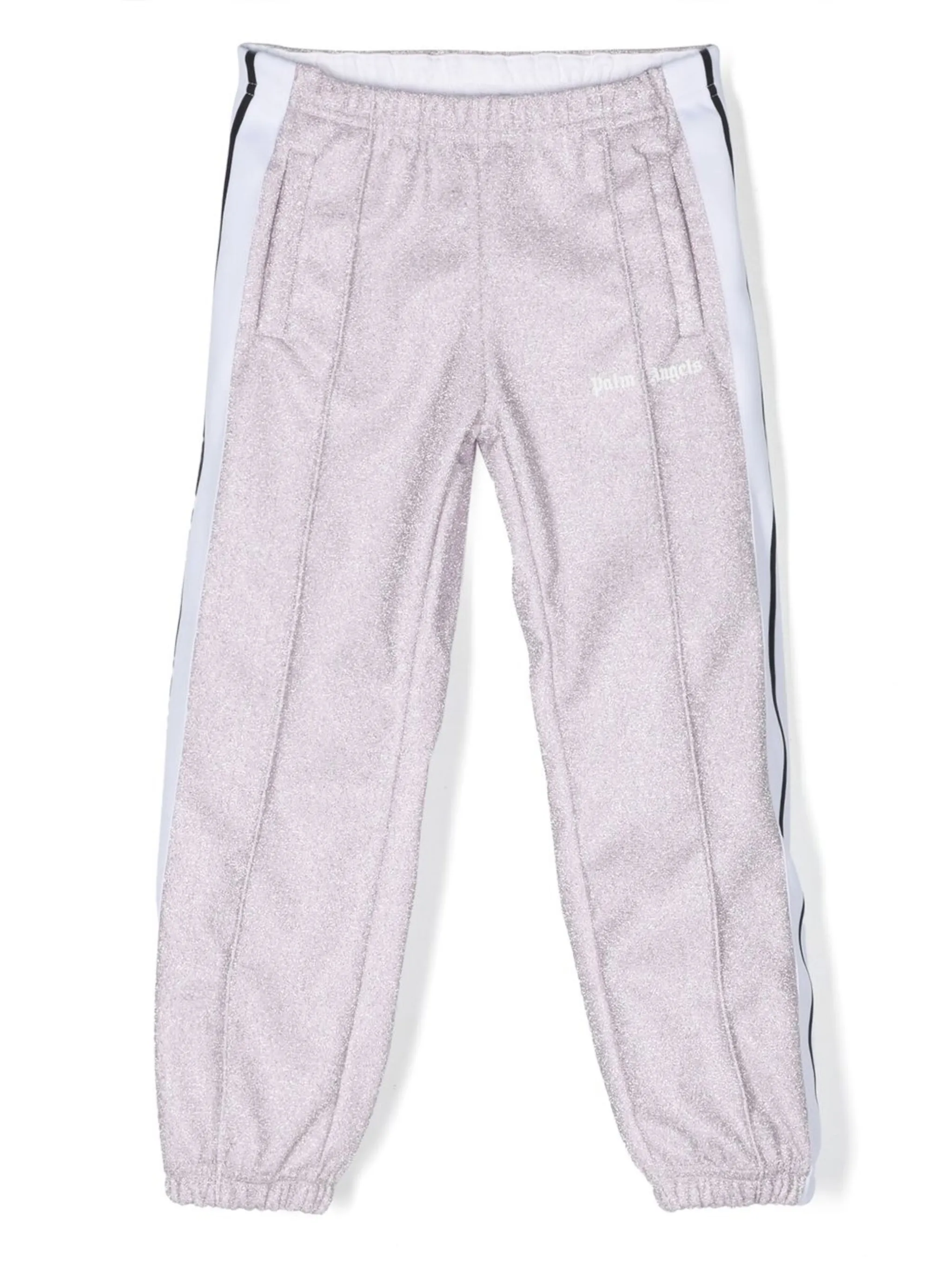 

Спортивные брюки с лампасами и люрексом Palm Angels Kids, розовый