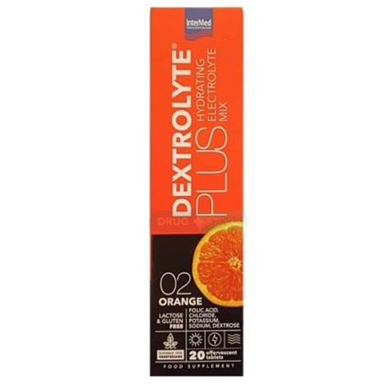 

Dextrolyte Plus Orange 20 шипучих таблеток - электролитная добавка Intermed